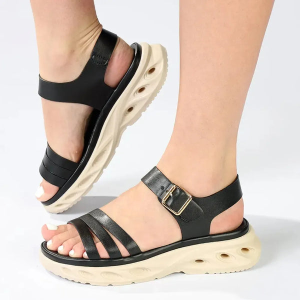 Franco Rossi Comfort Action Sandals - Black