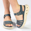 Franco Rossi Comfort Action Sandals - Navy