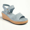 Franco Rossi Comfort Wedge Sandal - Blue-Franco Rossi-Buy shoes online