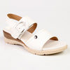 Franco Rossi Comfort Wedge Sandals - White