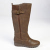 Franco Rossi Diana Low Wedge Boot - Brown-Franco Rossi-Buy shoes online