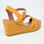 Franco Rossi Emilia Wedge Sandals - Yellow Mustard-Franco Rossi-Buy shoes online