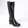 Franco Rossi Full Length Elastic Boot - Black-Franco Rossi-Buy shoes online