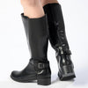 Franco Rossi Full Length Elastic Boot - Black-Franco Rossi-Buy shoes online