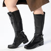 Franco Rossi Full Length Elastic Boot - Black-Franco Rossi-Buy shoes online