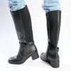 Franco Rossi Gina Shaft Boot With Gusset - Black-Franco Rossi-Buy shoes online