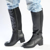 Franco Rossi Gina Shaft Boot With Gusset - Black-Franco Rossi-Buy shoes online