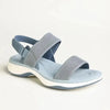 Franco Rossi Ladies 2 Strap Comfort Sandals - Powder Blue