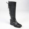 Franco Rossi Ladies Back Lace Long Boot - Black-Franco Rossi-Buy shoes online