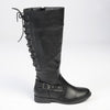 Franco Rossi Ladies Back Lace Long Boot - Black-Franco Rossi-Buy shoes online