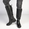 Franco Rossi Ladies Back Lace Long Boot - Black-Franco Rossi-Buy shoes online