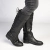 Franco Rossi Ladies Back Lace Long Boot - Black-Franco Rossi-Buy shoes online