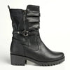 Franco Rossi Ladies Cleated Midcalf Boot - Black