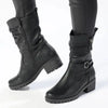 Franco Rossi Ladies Cleated Midcalf Boot - Black