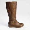 Franco Rossi Ladies Long Back Elastic Boot - Choc Nubuck-Franco Rossi-Buy shoes online
