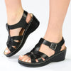 Franco Rossi T-Bar Comfort Wedge - Black