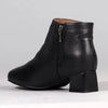 Froggie Chelsea Block Heel Side Zip Ankle Boot - Black