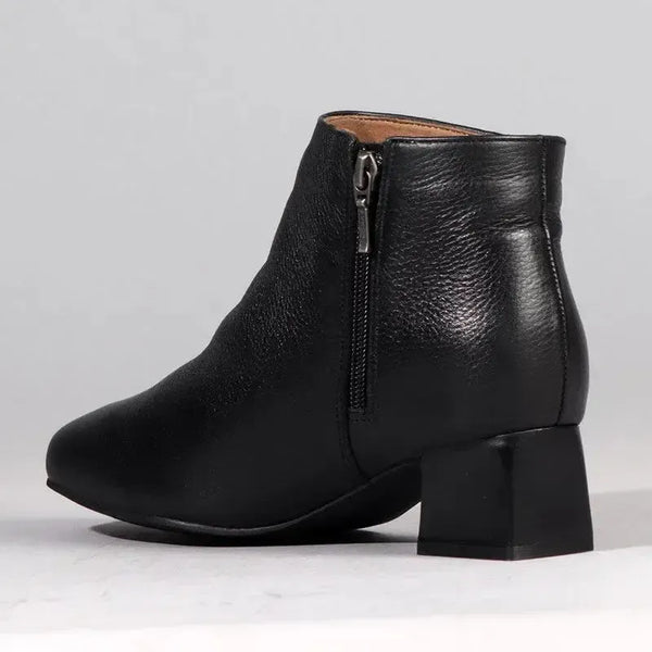 Froggie Chelsea Block Heel Side Zip Ankle Boot - Black