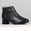 Froggie Chelsea Block Heel Side Zip Ankle Boot - Black