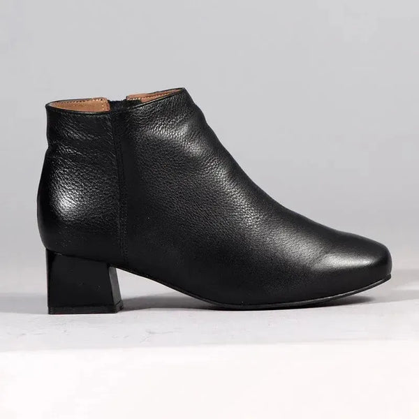 Froggie Chelsea Block Heel Side Zip Ankle Boot - Black