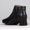 Froggie Chelsea Block Heel Side Zip Ankle Boot - Black-Froggie-Buy shoes online