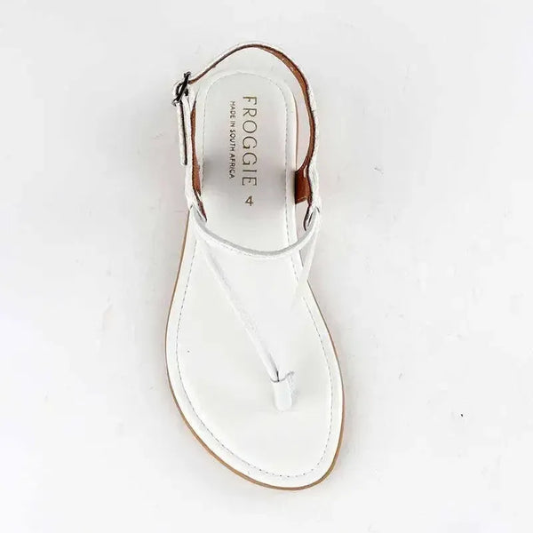 Froggie Ella Leather Comfort Thong Sandal - Gold