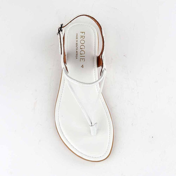 Froggie Ella Leather Comfort Thong Sandal - Gold-Froggie-Buy shoes online