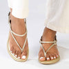 Froggie Ella Leather Comfort Thong Sandal - Gold-Froggie-Buy shoes online