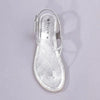 Froggie Ella Leather Comfort Thong Sandal - Silver
