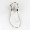 Froggie Ella Leather Comfort Thong Sandal - White-Froggie-Buy shoes online