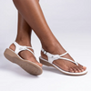 Froggie Ella Leather Comfort Thong Sandal - White