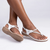 Froggie Ella Leather Comfort Thong Sandal - White