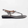 Froggie Ella Leather Sandal - Pewter