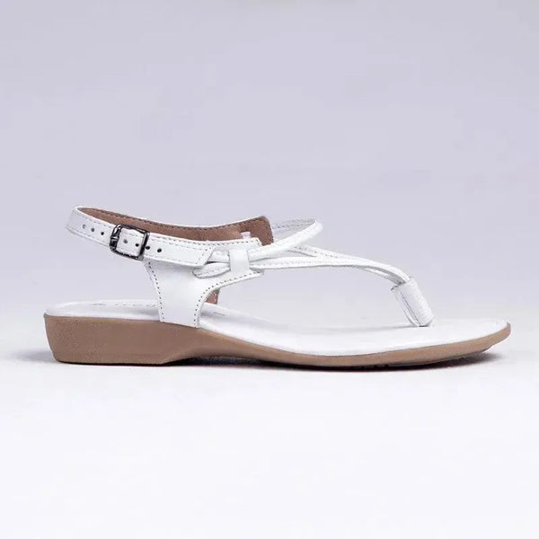 Froggie Ella Leather Sandal - White