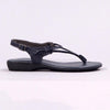 Froggie Ella Thong Leather Comfort Sandal - Navy-Froggie-Buy shoes online