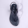 Froggie Ella Thong Leather Comfort Sandal - Navy-Froggie-Buy shoes online