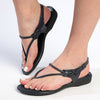 Froggie Ella Thong Leather Comfort Sandal - Navy-Froggie-Buy shoes online