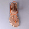 Froggie Ella Thong With Back Strap Sandal - Tan M