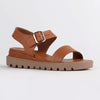 Froggie Fay Wedge Sandal - Tan M-Froggie-Buy shoes online