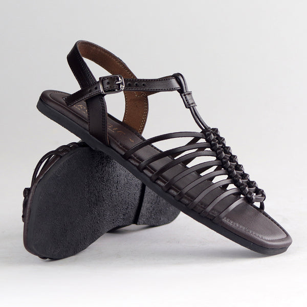 Froggie IVY Strappy Flat Sandal - Brown