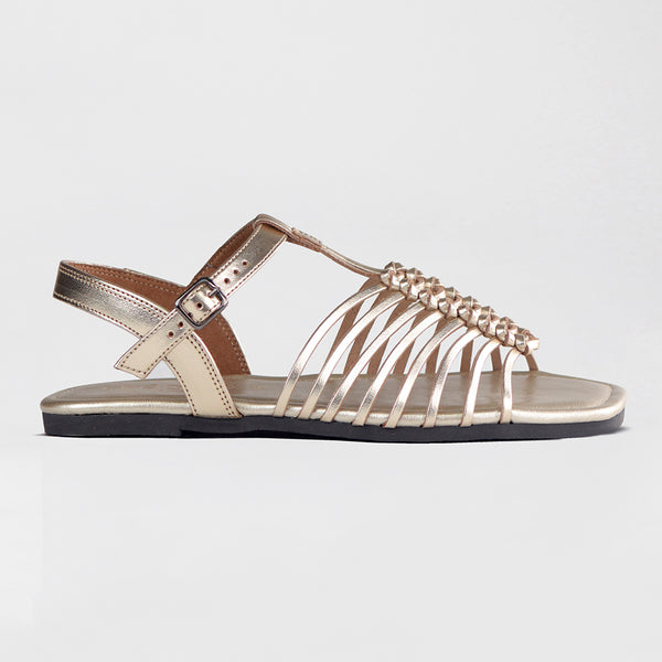 Froggie IVY Strappy Flat Sandal - Gold