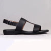 Froggie Ida H-Bar leather Flat Sandal - Black