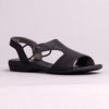 Froggie Ida Leather Comfort Sandal - Black-Froggie-Buy shoes online