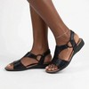 Froggie Ida Leather Sandal - Black
