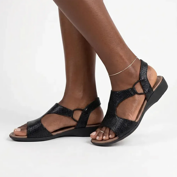 Froggie Ida Leather Sandal - Black