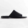 Froggie Ivy Flat Leather Slip On Sandal - Black