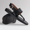 Froggie Ivy Leather Thong Sandal - Black