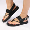 Froggie Ivy Leather Thong Sandal - Black