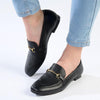 Froggie Karen Leather Flat Loafer - Black-Froggie-Buy shoes online