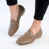 Froggie Karen Leather Flat Loafer - Stone-Froggie-Buy shoes online